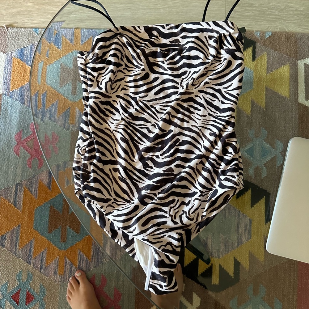 H&M zebra one piece swimsuit
